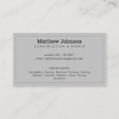 ビルダ建築プロフェッショナルグモダンレー  名刺 (裏面)