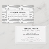 ビルダ建築プロフェッショナルモダン白 名刺 (正面/裏面)