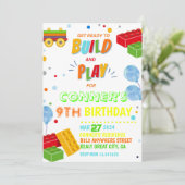 ビルディングブロックの招待状、ビルディングブロックパーティー 招待状 (スタンド正面)