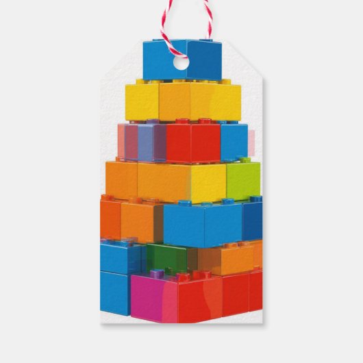ビルディングブロックの誕生日ギフトタグ 子供用 ギフトタグ (裏面)