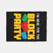 ビルディングブロックパーティー プレスクール 男女 子供 フリースブランケット (正面(横))