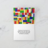 ビルディングブロック サンクスボーイ バースデーパーティ サンキューカード (内部)