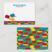 ビルディングブロック ビルド&プレイ カラフル バースデー ノートカード (正面/裏面)