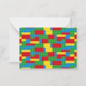 ビルディングブロック ビルド&プレイ カラフル バースデー ノートカード (裏面)