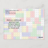 ビルディングブロック プライマリーカラー 男の子の誕生日/パーティー ポストカード (裏面)