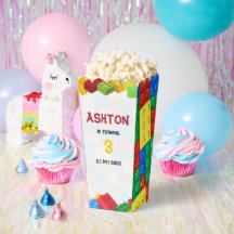 ビルディングブロック 誕生日招待状、男の子の誕生日