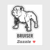 ビルトブルドッグ名前をカスタムするジム シール (シート)