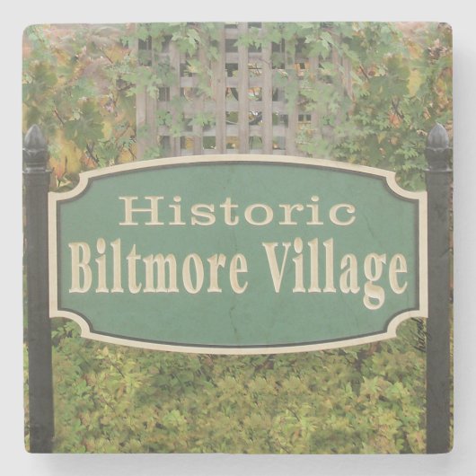 ビルトモアヴィレッジサイン，アッシュビル，ビルトモアヴィレッジ ストーンコースター (正面)