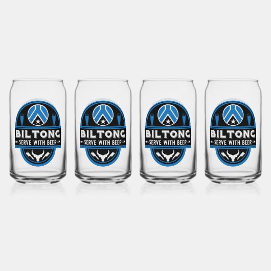 ビルトンとビール ガラス缶 (正面)