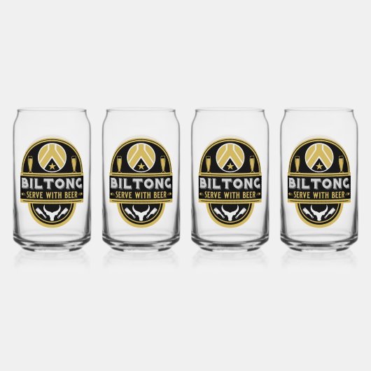 ビルトンとビール ガラス缶 (正面)