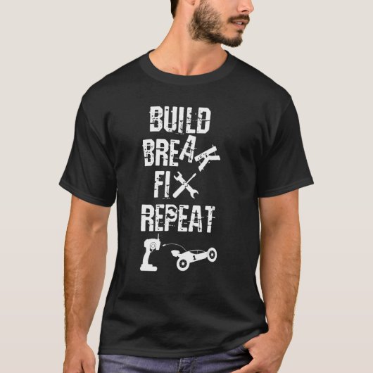 ビルドのブレーク修正の繰り返し車の愛好家Automo Tシャツ (正面)