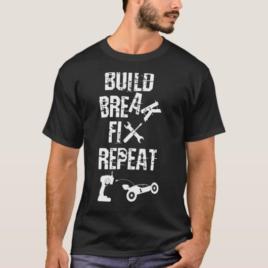 ビルドのブレーク修正の繰り返し車の愛好家Automo Tシャツ (正面)