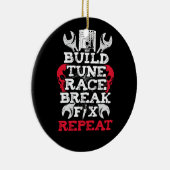 ビルドチューンレースブレイク修正リピートTeeギフト男性車 セラミックオーナメント (右)