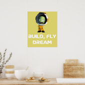 ビルドフライドリームクラッシュKerbal宇宙プログラムKerbal ポスター (キッチン)