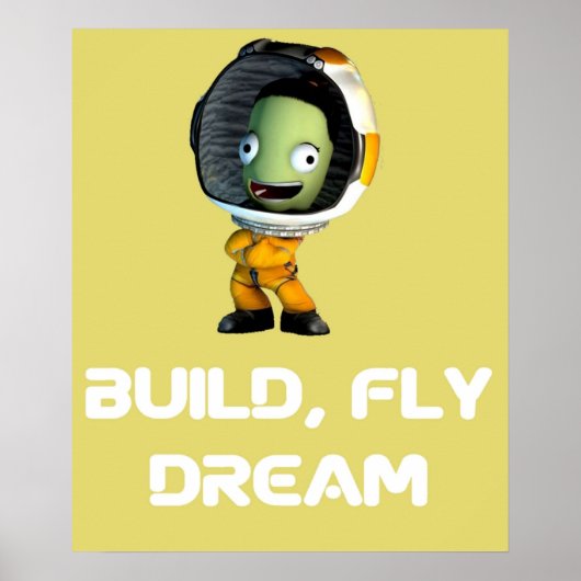ビルドフライドリームクラッシュKerbal宇宙プログラムKerbal ポスター (正面)