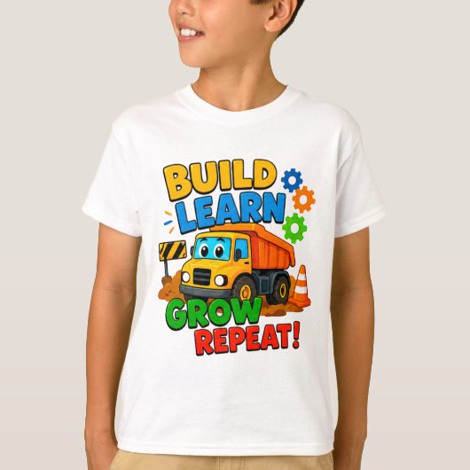 🌱 ビルド・ラーン・グロウ キッズギフト ⭐ Tシャツ (正面)