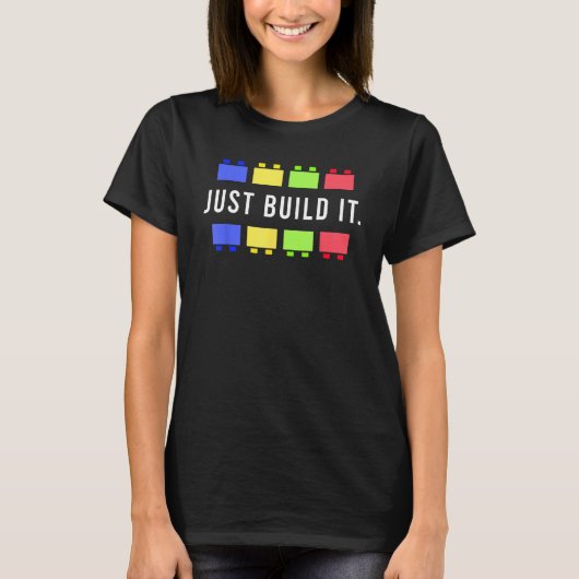 ビルドItマスタービルダー建築建物ブロック Tシャツ (正面)