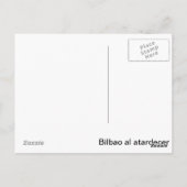 ビルバオの夕暮れ ポストカード (裏面)