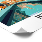 ビルバオスペインヴィンテージトラベルポートレート ポスター (角)