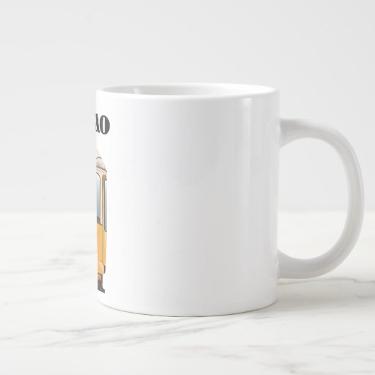 ビルバオスペイン電車旅行ポスター ジャンボコーヒーマグカップ (右)