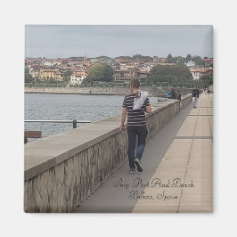 ビルバオスペイン | 観光客歩くのまわりにザポート マグネット