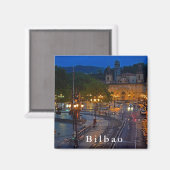 ビルバオ夕べのビュー。 マグネット (正面/裏面)