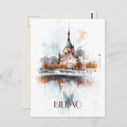 ビルバオ・スペインへの旅行 ポストカード (正面/裏面)