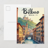 ビルバオ スペイン アート ヴィンテージ 旅行 ポストカード (正面/裏面)