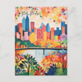 ビルバオ スペイン 旅行 都市 絵画 美学 ポストカード (正面)