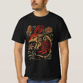 ビルビー – オーストラリアの野生動物をモチーフにした部族風アート Tシャツ