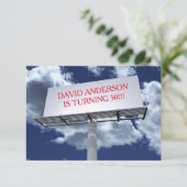 ビルボードの看板 – 3x5誕生日パーティーへの招待 招待状 (スタンド正面)