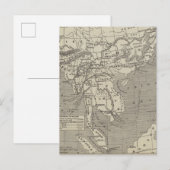 ビルマから中国へのルート案の地図 ポストカード (正面/裏面)