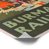 ビルマのミャンマーの寺院 | Vintage Travelポスター ポスター (角)