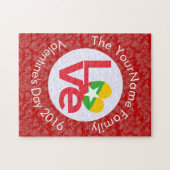 ビルマのミャンマー国旗、赤い文字が白を赤で愛 ジグソーパズル (横)