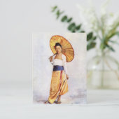 ビルマの女性 ポストカード (スタンド正面)