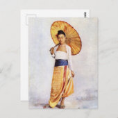 ビルマの女性 ポストカード (正面/裏面)