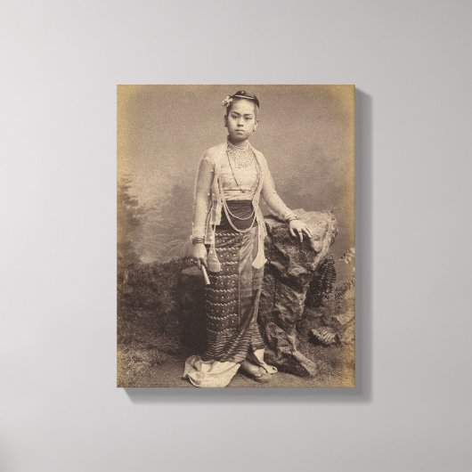 ビルマの少女， c.1875 キャンバスプリント (正面)