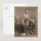ビルマの少女, c.1875 ポストカード (正面/裏面)