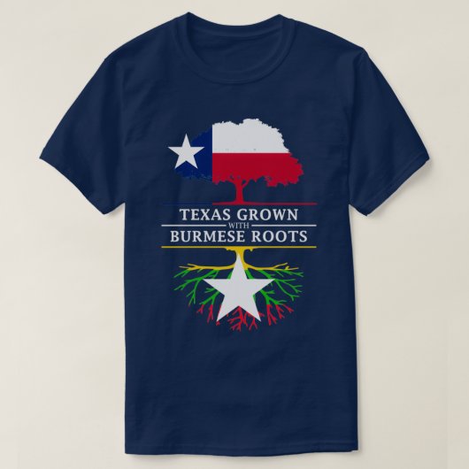 ビルマの根で栽培されたテシャン Tシャツ (デザイン正面)