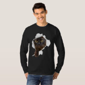 ビルマの猫が引き裂いた布の子猫 Tシャツ (正面フル)