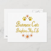 ビルマの猫が私の人生を明るくする ポストカード (正面/裏面)