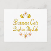 ビルマの猫が私の人生を明るくする ポストカード (正面)