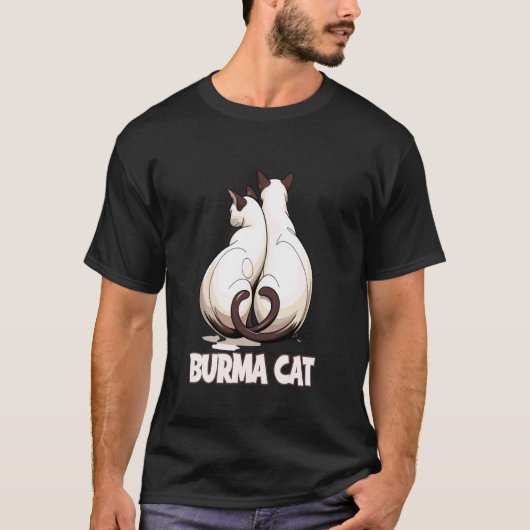 ビルマの猫 魅力的なフェリネ コンパニオンズ Tシャツ (正面)