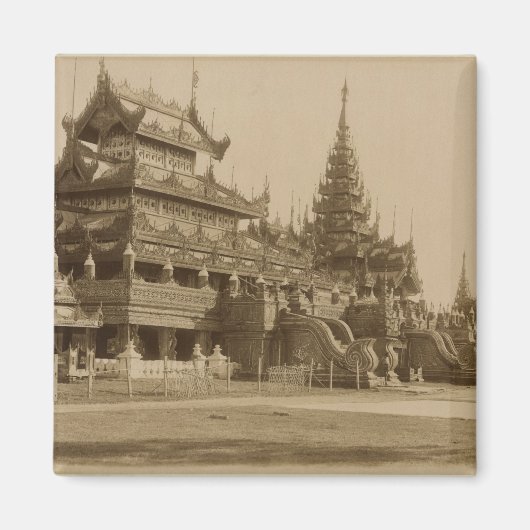 ビルマのHman Kyaungまたはガラス修道院 マグネット (正面)