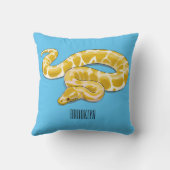 ビルマのPythonスネークアニメイラストレーション クッション (裏面)