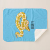 ビルマのPythonスネークアニメイラストレーション シェルパブランケット (正面(横))
