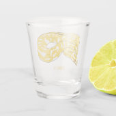 ビルマのPythonスネークアニメイラストレーション ショットグラス (裏面)