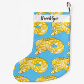 ビルマのPythonスネークアニメイラストレーション スモールクリスマスストッキング (裏面)