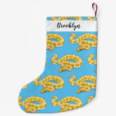 ビルマのPythonスネークアニメイラストレーション スモールクリスマスストッキング (裏面)