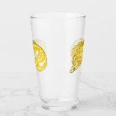 ビルマのPythonスネークアニメイラストレーション タンブラーグラス (左)